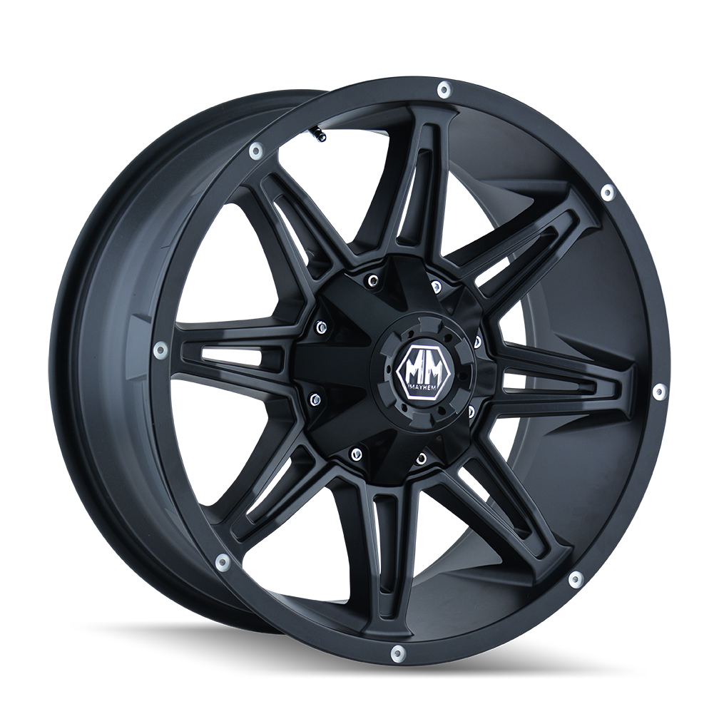 MAYHEM RAMPAGE 8090 MATTE BLACK 17X9 8-180 18MM 124.1MM