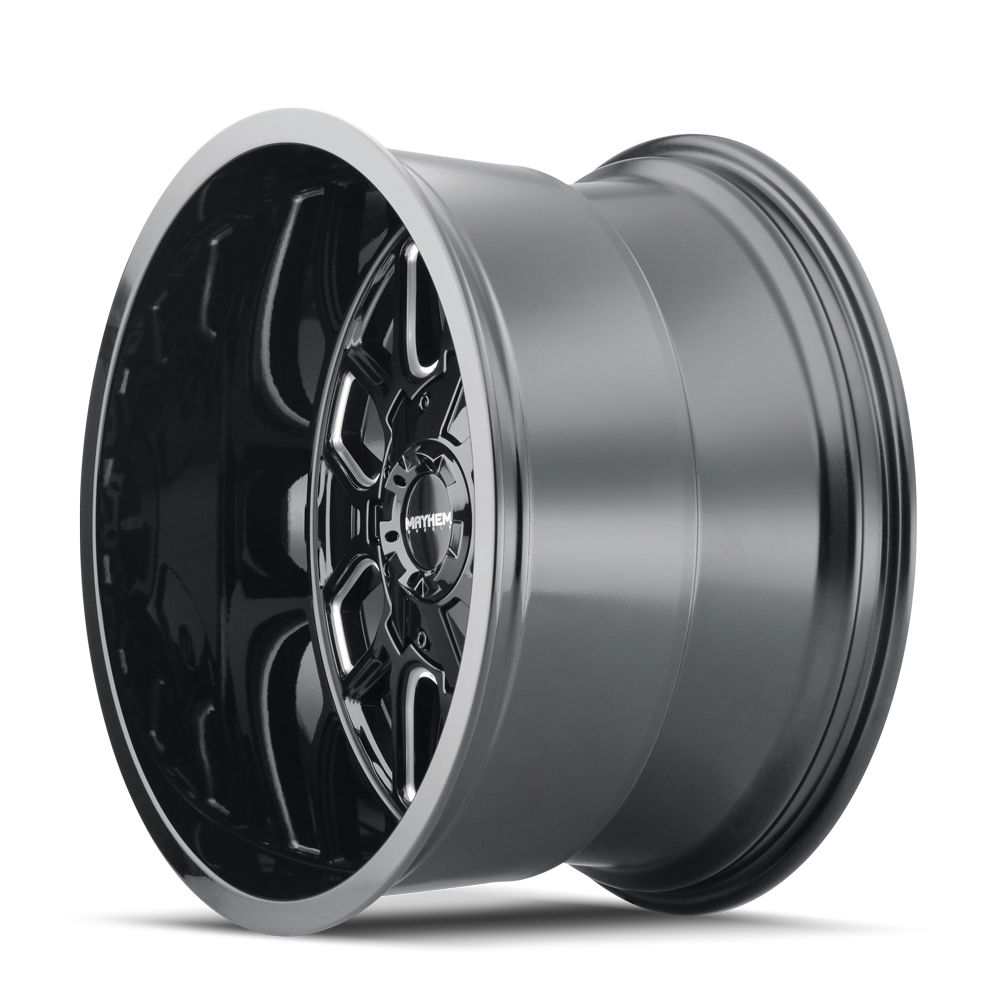mayhem cogent 8107 gloss black milled 20x10 8-170 -19mm 125.2mm