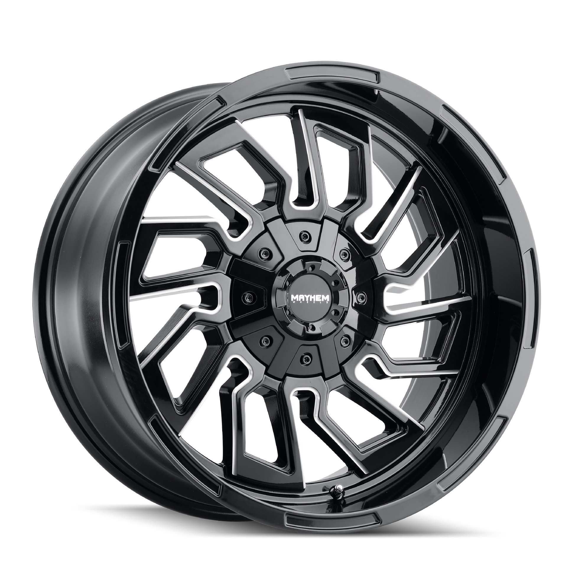 MAYHEM FLYWHEEL 8111 GLOSS BLACK MILLED 22X10 5-127/5-139.7 -19MM 87.1MM