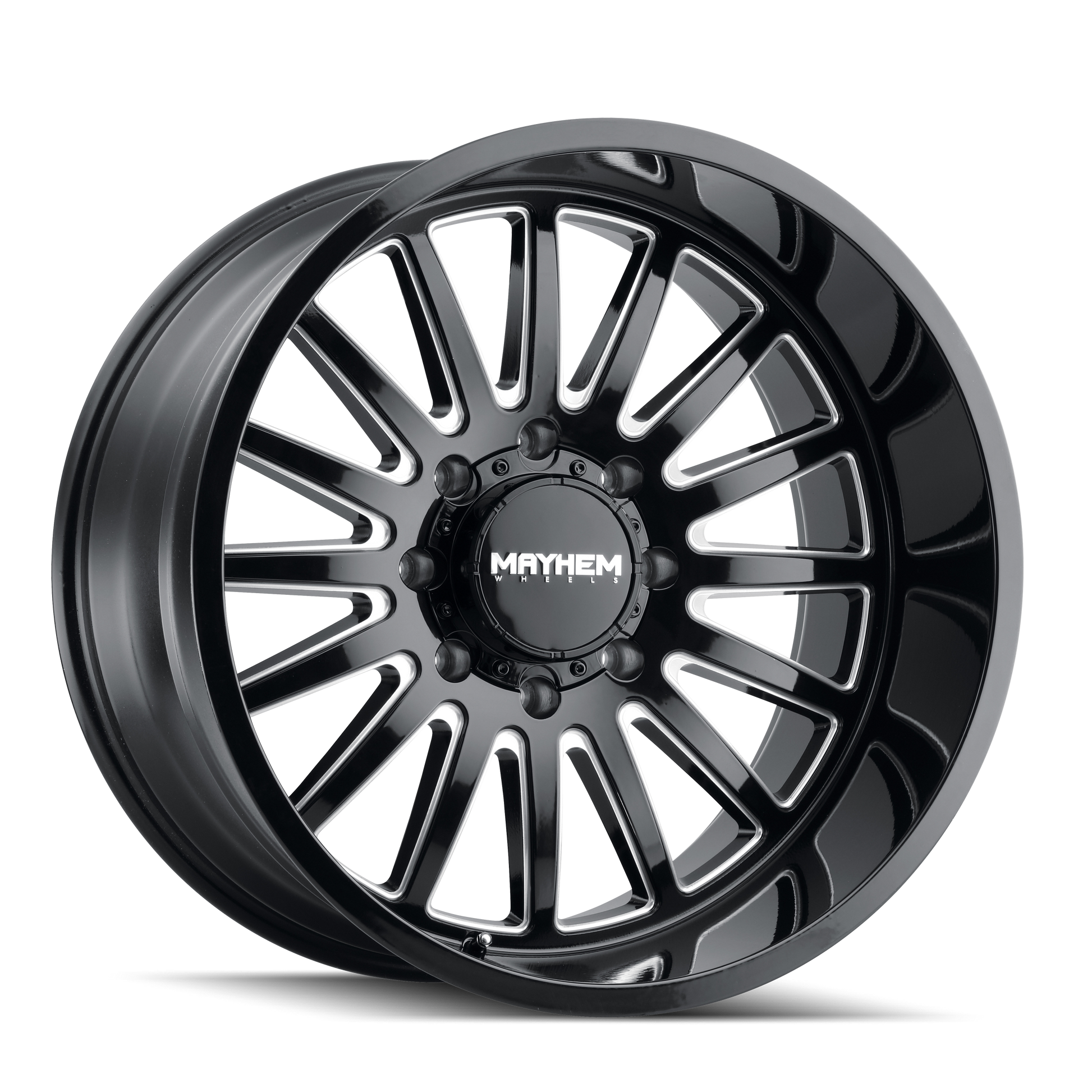 MAYHEM UTOPIA 8114 GLOSS BLACK MILLED 20X10 8-170 -19MM 125.2MM