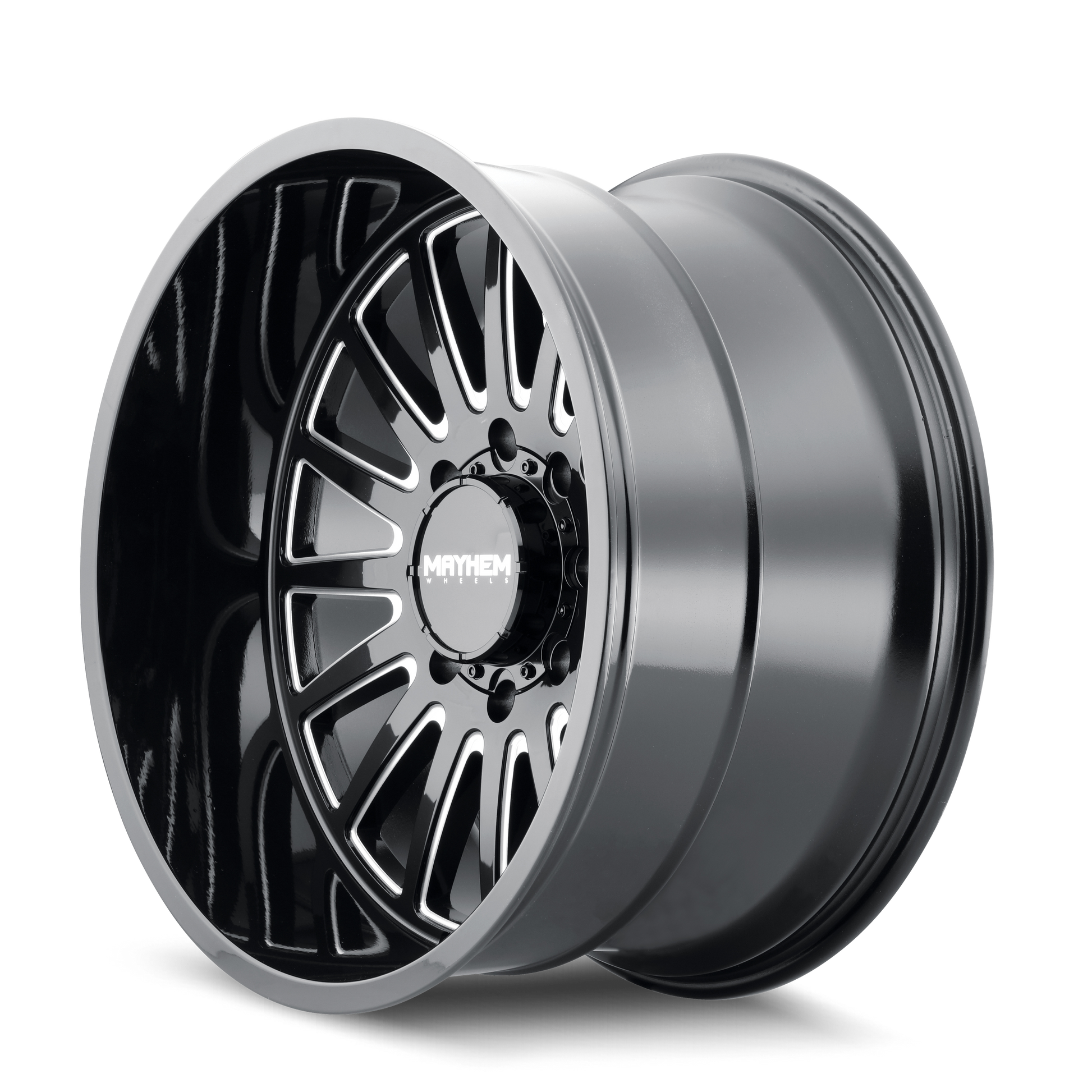 mayhem utopia 8114 gloss black milled 20x10 5-127 -19mm 71.5mm