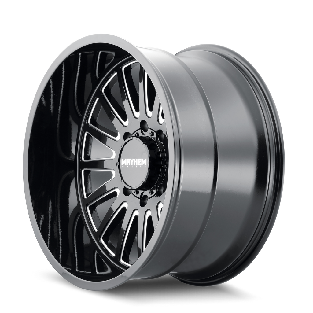 mayhem utopia 8114 gloss black milled 22x12 8-170 -44mm 125.2mm