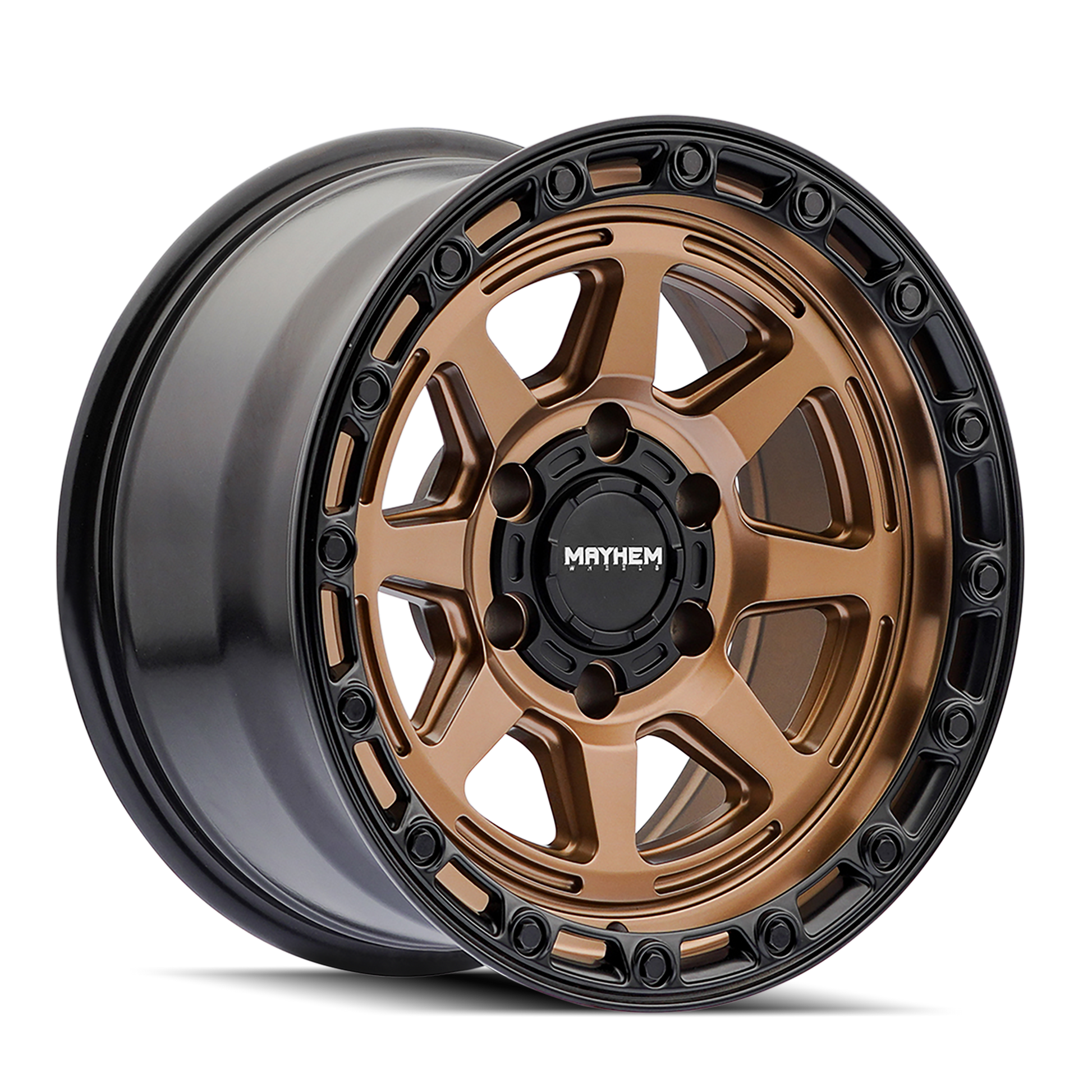 Mayhem RIDGELINE wheel in Satin Bronze/Black Lip