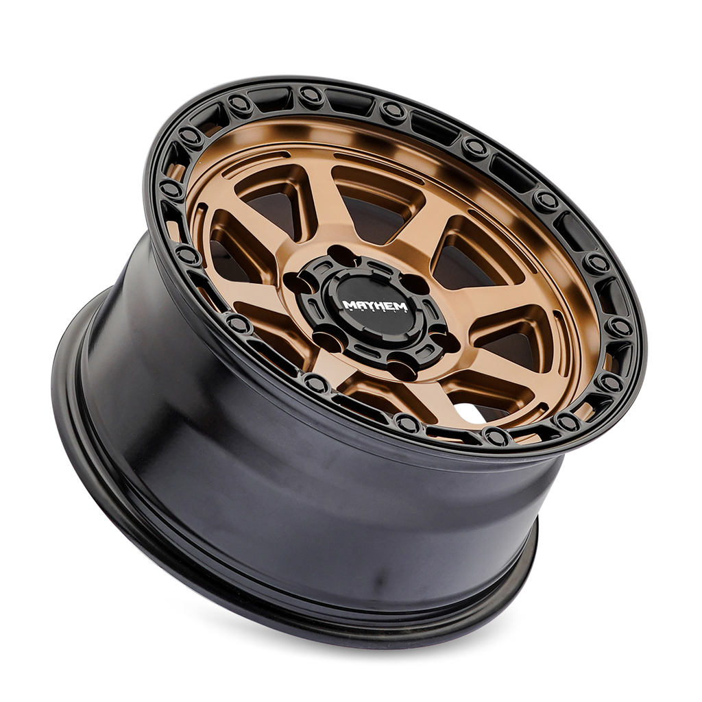 mayhem ridgeline 8306 satin bronze 17x8.5 5-127 -6mm 78.1mm