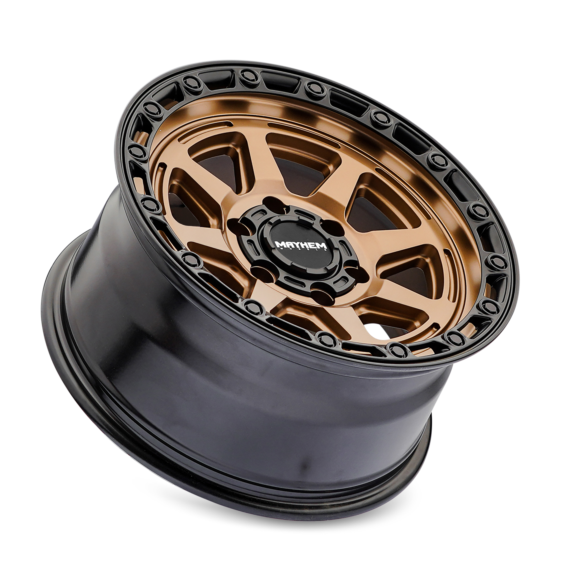 mayhem ridgeline 8306 satin bronze 17x8.5 5-127 -6mm 78.1mm