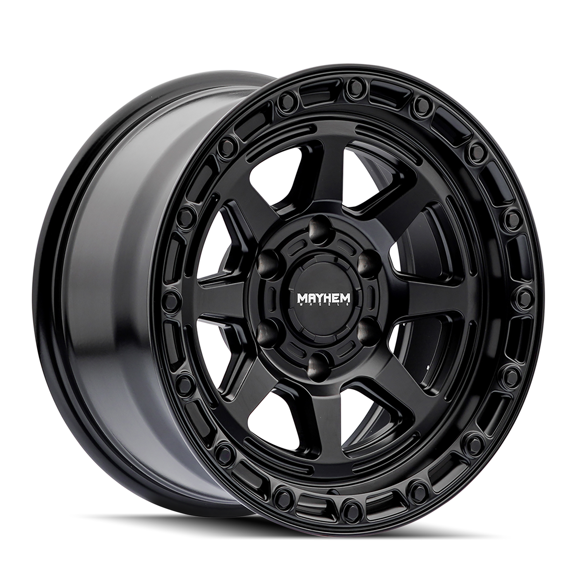 MAYHEM RIDGELINE 8306 SATIN BLACK 17X8.5 6-139.7 -6MM 106.1MM