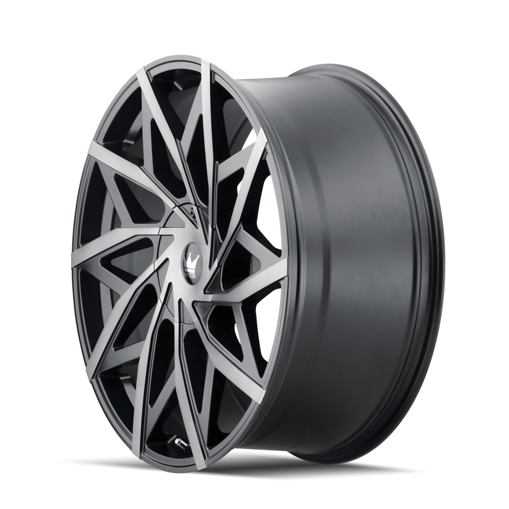 mazzi big easy 372 matte black machined with dark 22x9.5 5-127/5-139.7 18mm 87mm