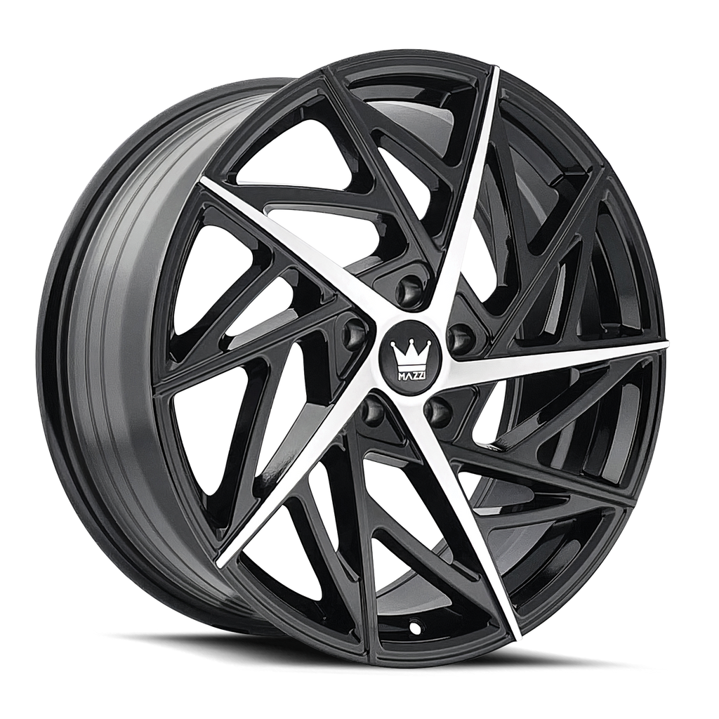 MAZZI FREESTYLE 377 GLOSS BLACK MACHINED 20X8.5 5-120 35MM 74.1MM