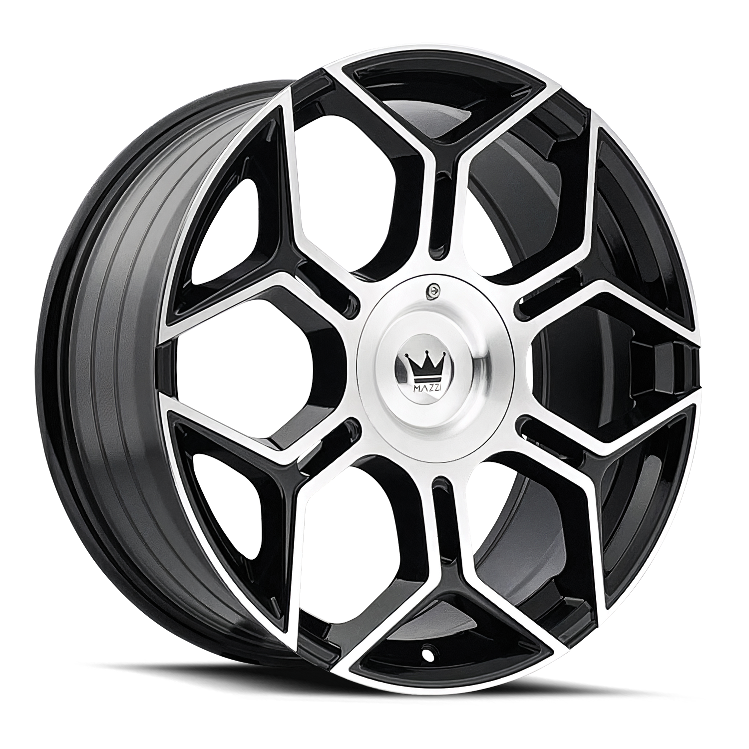 MAZZI LIBRA 379 GLOSS BLACK MACHINED 20X8.5 5-110/5-115 35MM 72.6MM