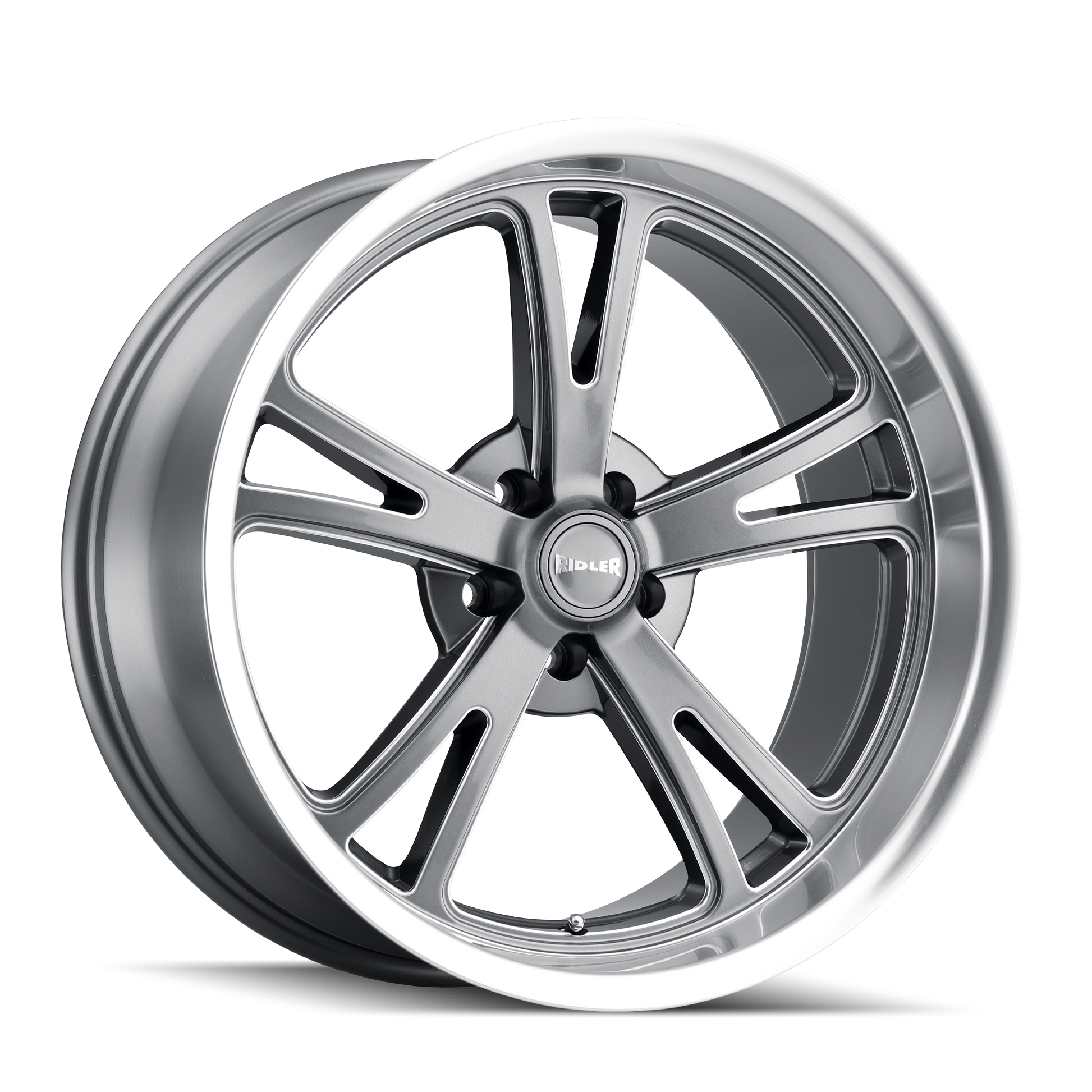 Ridler 606 wheel in Gloss Grey Machined