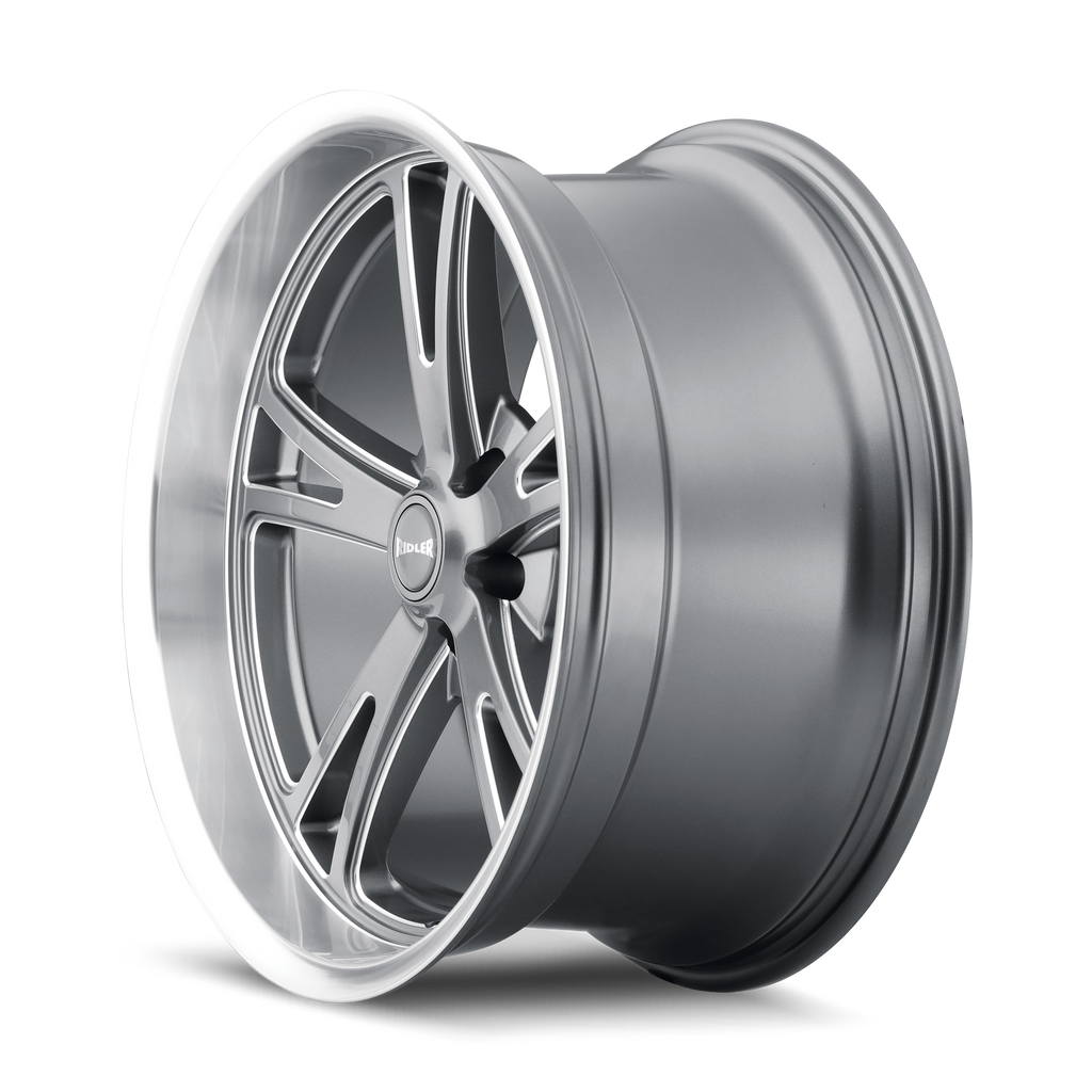 ridler 606 gloss grey machined 17x7 5-120.65 0mm 83.82mm