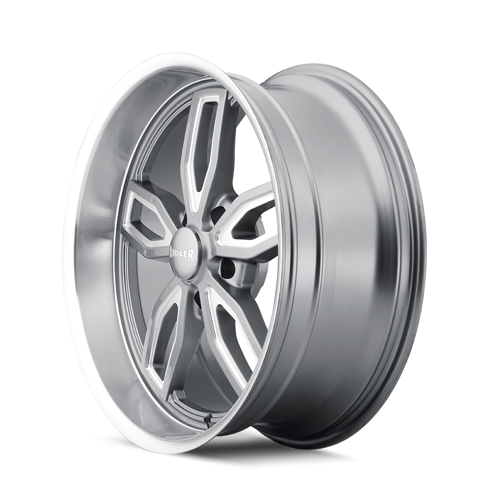 ridler 608 gloss grey milled 18x8 5-120.65 0mm 72.62mm