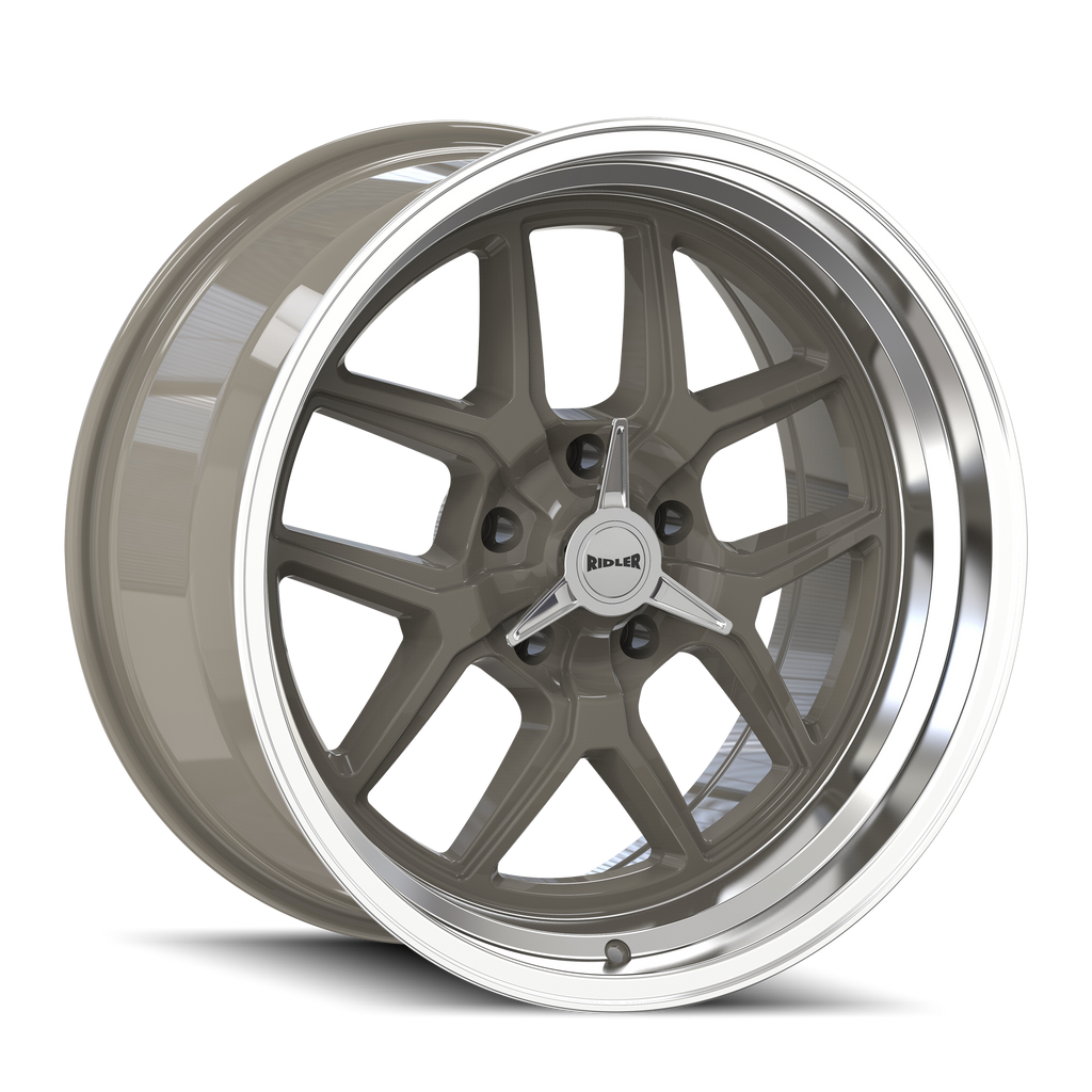 ridler 610 gloss grey polished 20x10 5-120.65 0mm 83.82mm