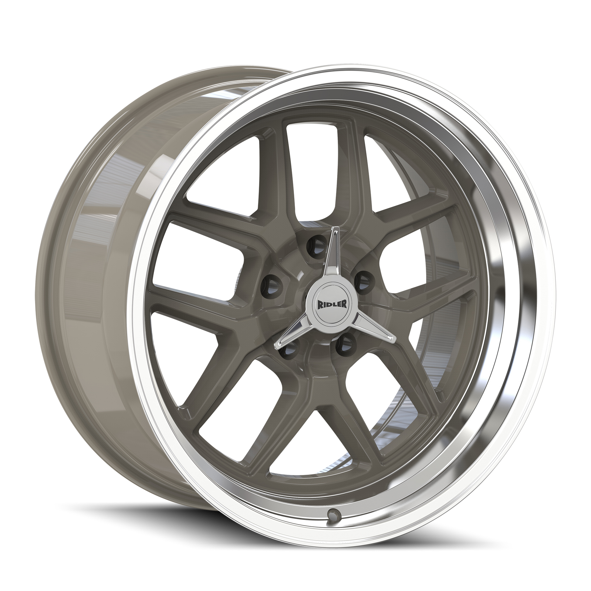 ridler 610 gloss grey polished 20x10 5-114.3 0mm 83.82mm