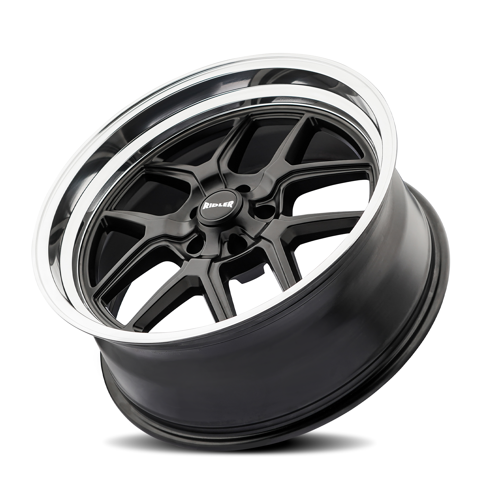 ridler 610 matte black polished 20x8.5 5-114.3 0mm 83.82mm