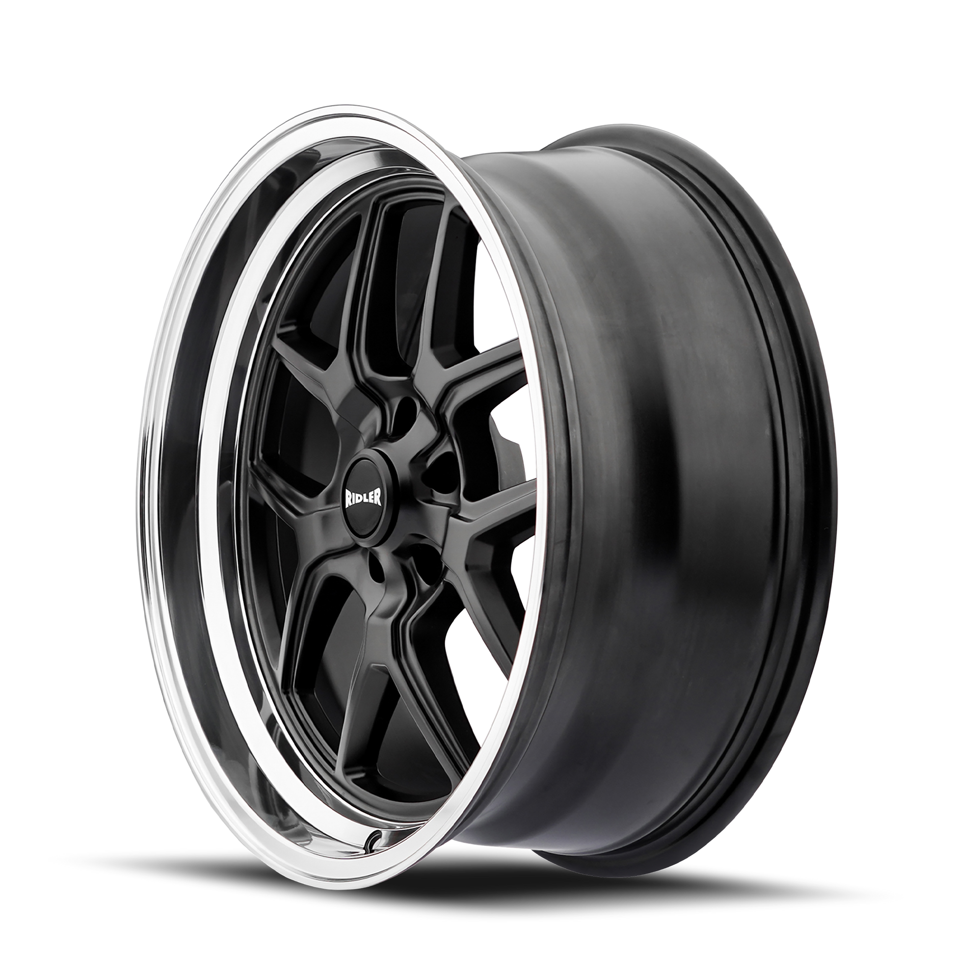 Ridler 610 wheel in Matte Black Polished — view 4