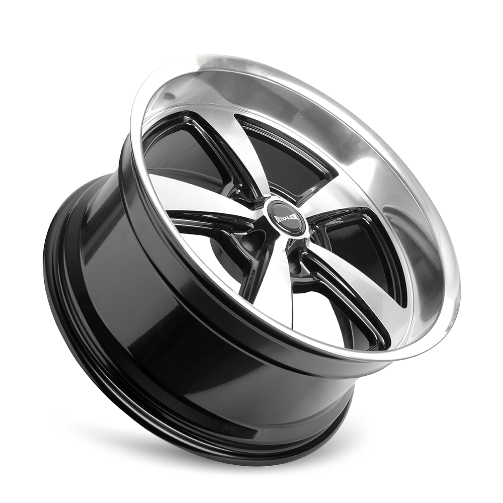 Ridler 652 wheel in Gloss Black With Diamond Cut Face & Lip — view 3
