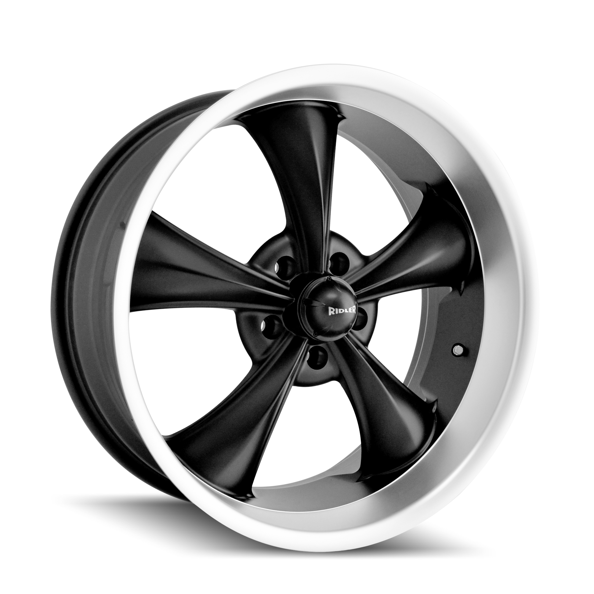 Ridler 695 wheel in Matte Black Machined