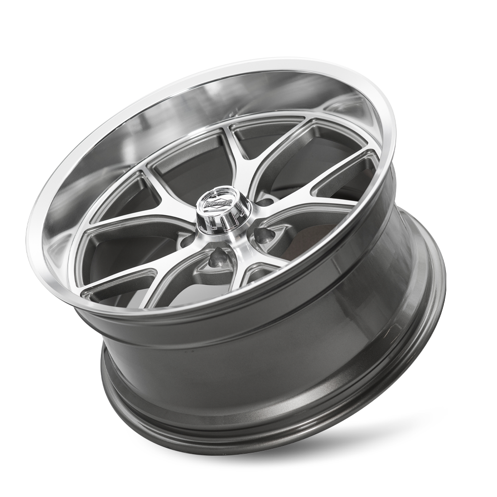 Ridler 661 wheel in Gloss Grey With Diamond Cut Face And Lip — view 3