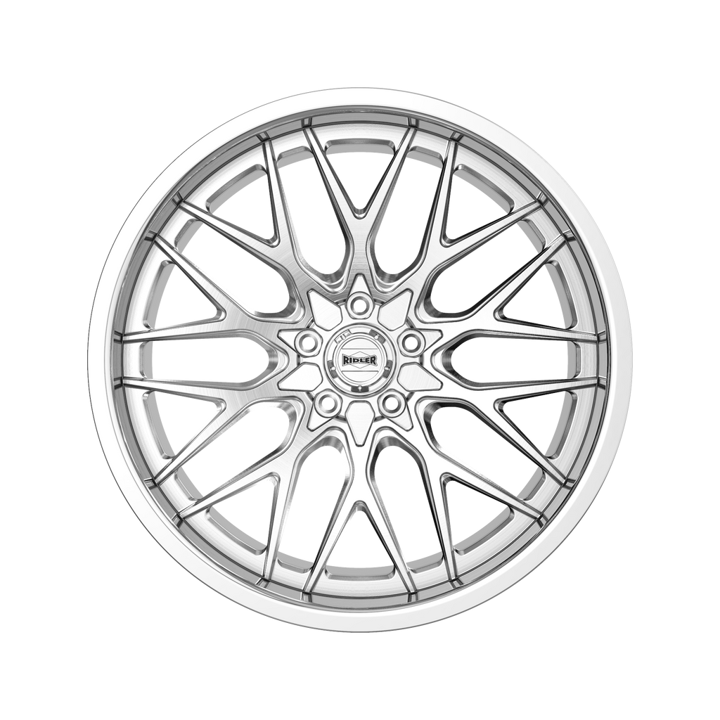 ridler 681 brushed with polished lip 22x9 5-127 0mm 83.82mm