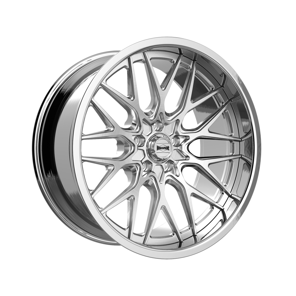 RIDLER 681 BRUSHED WITH POLISHED LIP 22X10.5 5-127 10MM 83.82MM