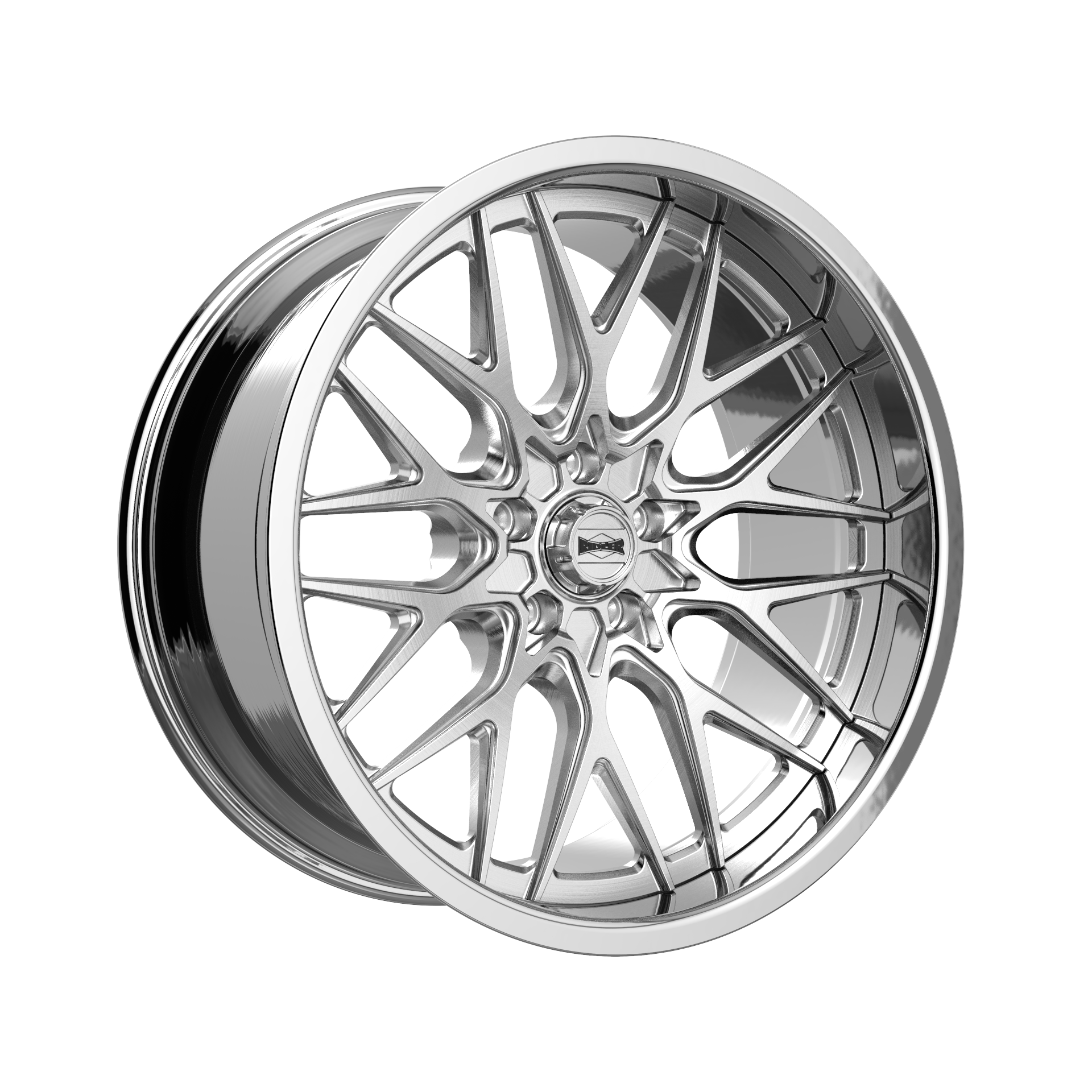 RIDLER 681 BRUSHED WITH POLISHED LIP 22X10.5 5-120.65 10MM 83.82MM