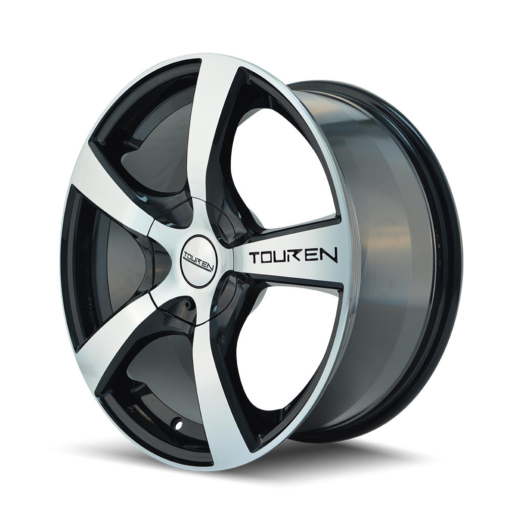 touren tr9 3190 gloss black machined 17x7 5-100/5-114.3 42mm 72.62mm