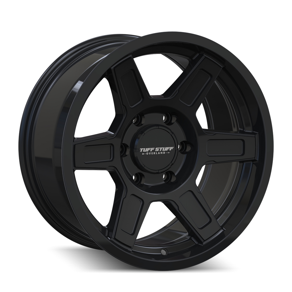 TUFFSTUFF ASCENT TS01 GLOSS BLACK 17X8.5 6-135 0MM 87.1MM