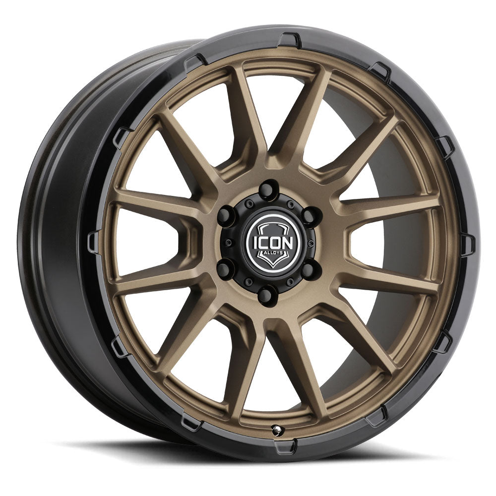 ICON Alloys Cajon 20x9 6x135 Satin Bronze w/ Gloss Black Lip - 8320906356SBGB