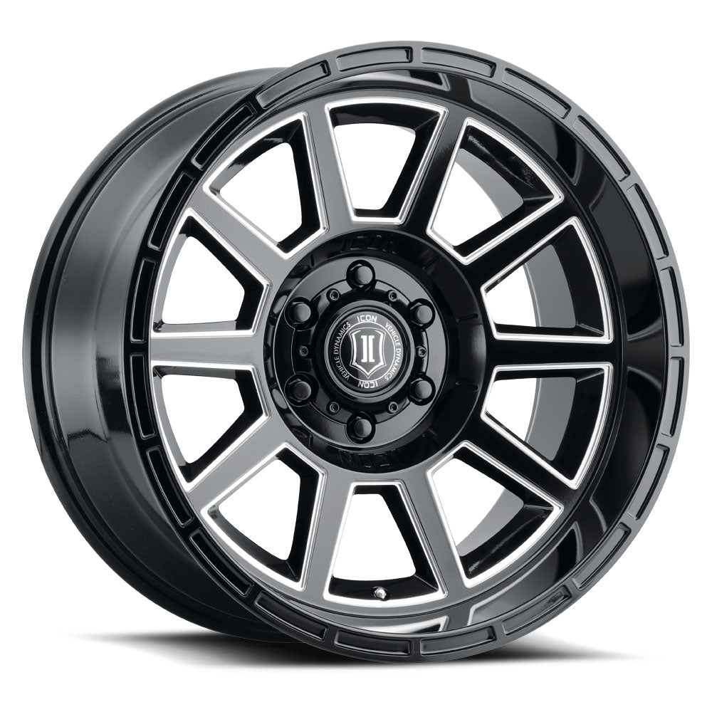 ICON Alloys Recoil 20x10 6x135 Gloss Black w/Milled Windows - 6220106345GBMW