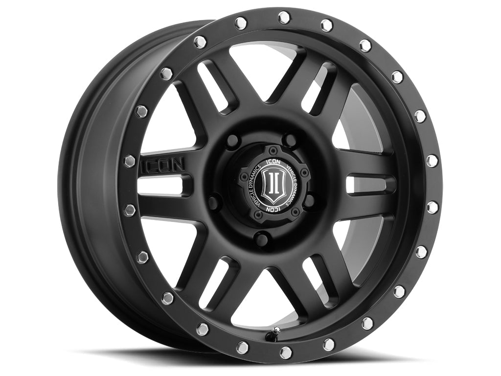 ICON Alloys Six Speed 17x8.5 5x127.0 Satin Black - 1417857345SB