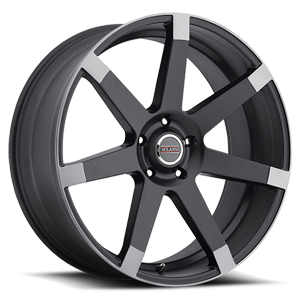 Vision Sultan Matte Black W\Anthracite Spoke Ends - 5-120