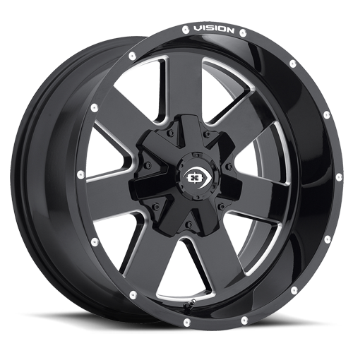 Vortec Arc Gloss Black Milled Spoke - 6-135