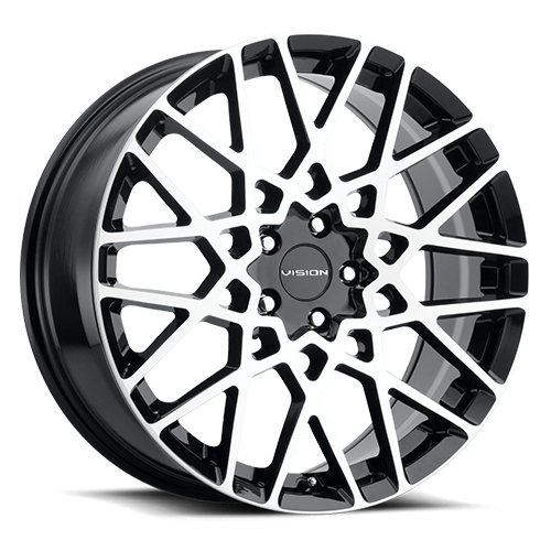 Vision Recoil Gloss Black Machined Face - 5-120