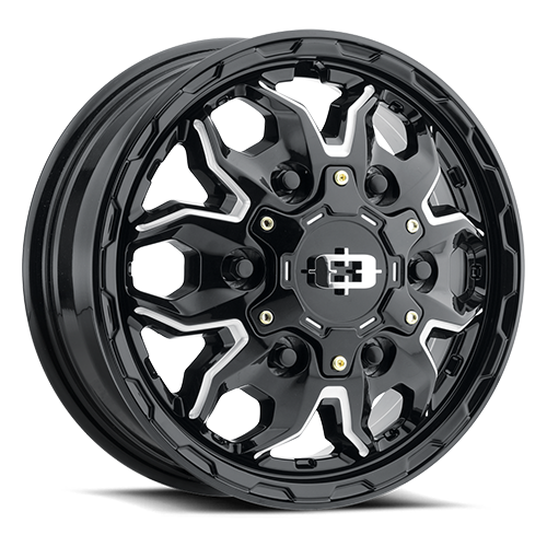 Vision Van Gloss Black Milled Spoke - 5-130