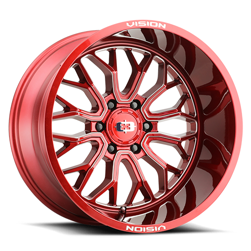 Vortec Riot Red Tint Milled Spoke - 6-135